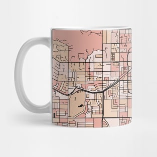 Scottsdale Map Pattern in Soft Pink Pastels Mug